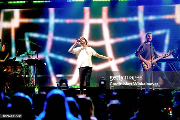 Jack Met and Adam Met of AJR perform onstage at iHeartRadio 102.7 KIIS FM's Jingle Ball 2023 Presented by Capital One at The Kia Forum on December...