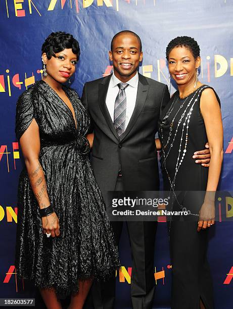Singer Fantasia, Dule Hill and Adriane Lenox attend the press preview for the Jazz at Lincoln Center All-Stars' "After Midnight" at Dizzys Club...