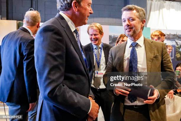 Crown Prince Federik of Denmark talks to Reece Whitby, Minister for the Environment of Western Australia during the session on Next Generation Global...