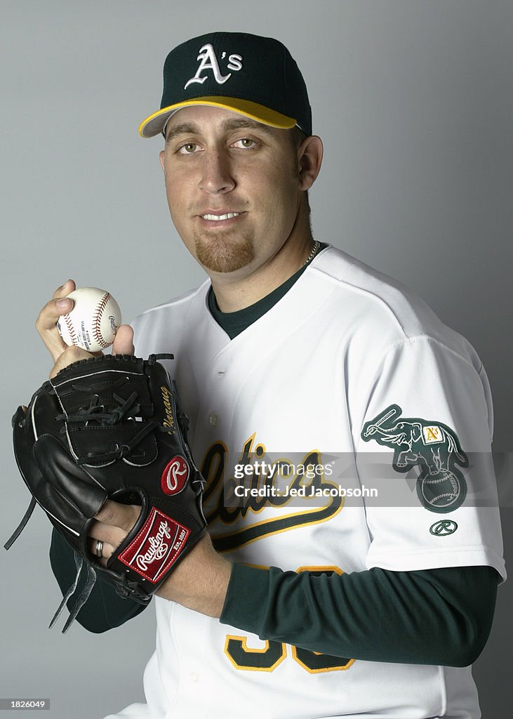 Aaron Harang of the Oakland A's poses for a portrait during the A's ...