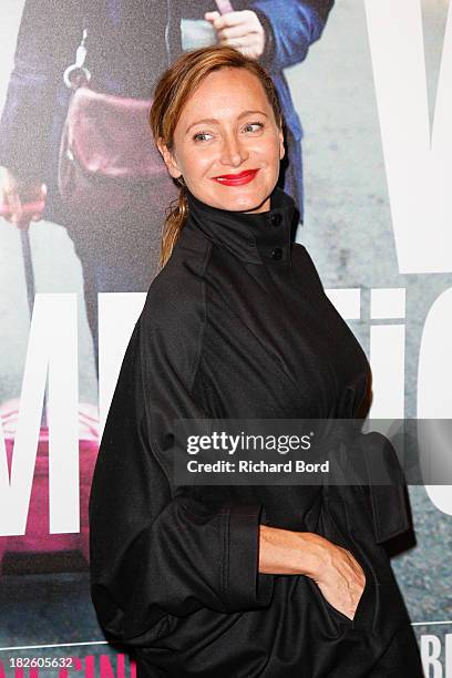 French actress Julie Ferrier attends 'La Vie Domestique' Paris premiere at MK2 Cinema on October 1, 2013 in Paris, France.