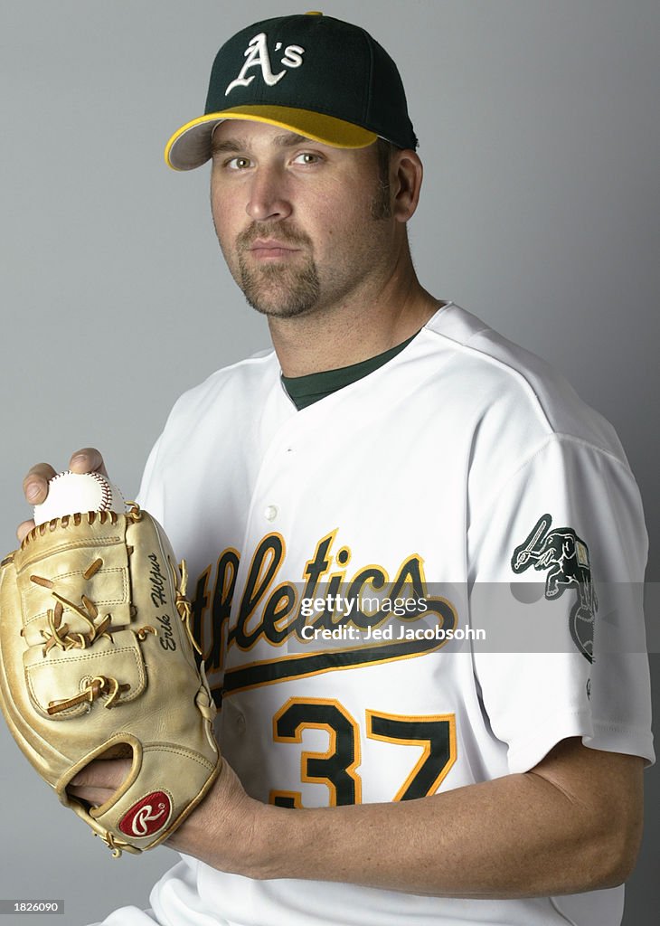 Erik Hiljus of the Oakland A's poses for a portrait during the A's