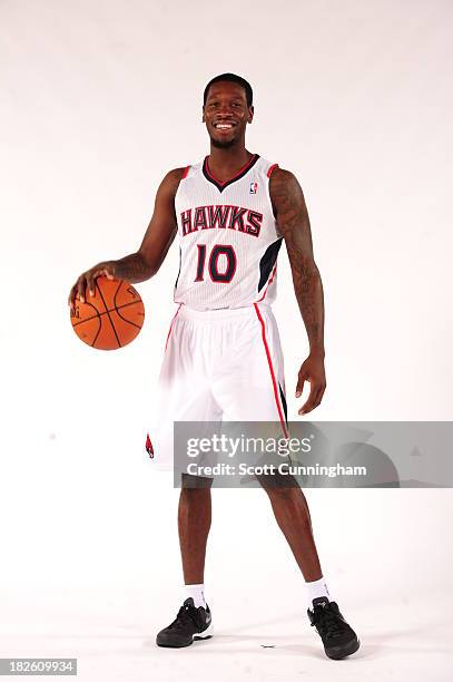 Royal Ivey of the Atlanta Hawks poses for a portrait during NBA Media Day at Philips Arena on September 30, 2013 in Atlanta, Georgia. NOTE TO USER:...