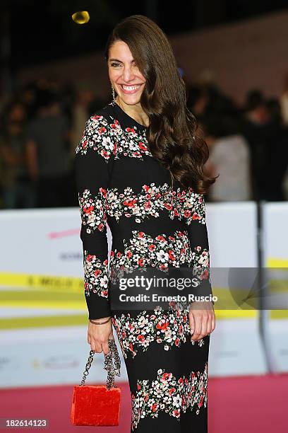 Caterina Murino attends the 'Il Ritorno Di Ulisse' premiere during the Fiction Fest 2013 at Auditorium Parco della Musica on October 1, 2013 in Rome,...