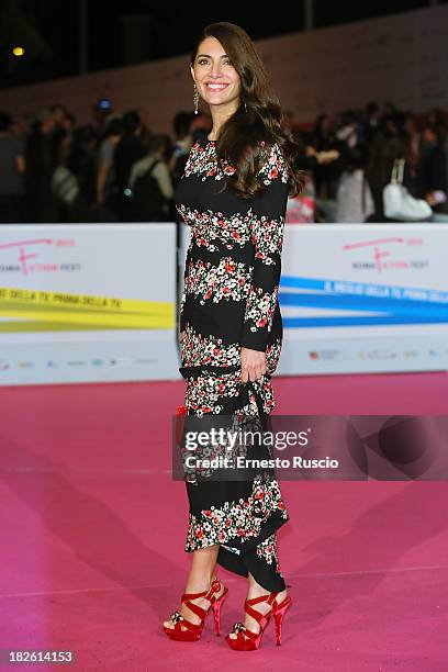 Caterina Murino attends the 'Il Ritorno Di Ulisse' premiere during the Fiction Fest 2013 at Auditorium Parco della Musica on October 1, 2013 in Rome,...