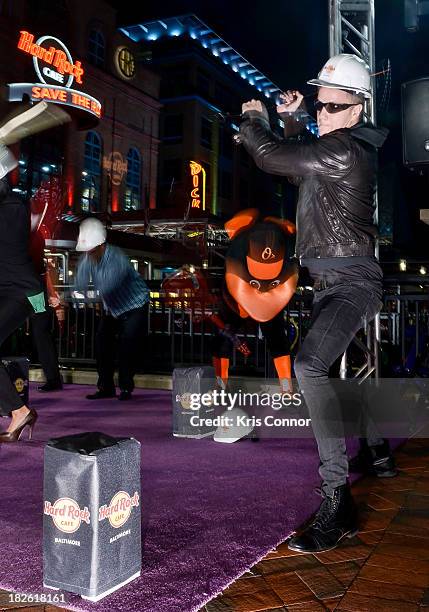 Dan Reynolds of Imagine Dragons poses for a photo during Hard Rock Baltimore Grand Reopening With Special Performance By Imagine Dragons at Hard Rock...