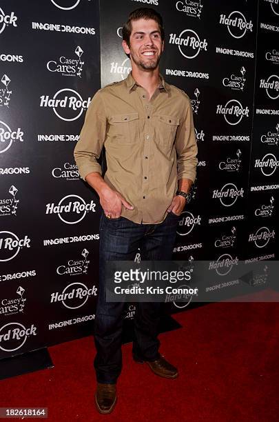 Justin Tucker attends Hard Rock Baltimore Grand Reopening With Special Performance By Imagine Dragons at Hard Rock Cafe Baltimore on October 1, 2013...