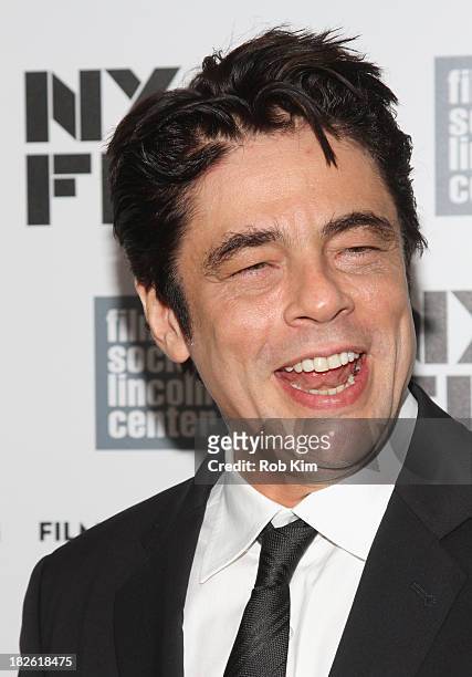 Actor Benicio del Toro attends the "Jimmy P: Psychotherapy Of A Plains Indian" premiere during the 51st New York Film Festival>> at Alice Tully Hall...