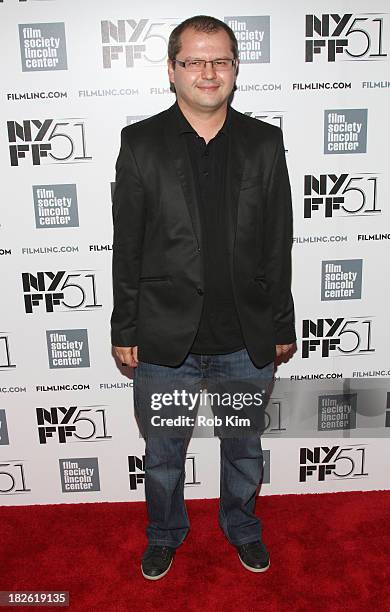 Director Corneliu Porumboiu attends the "Jimmy P: Psychotherapy Of A Plains Indian" premiere during the 51st New York Film Festival at Alice Tully...