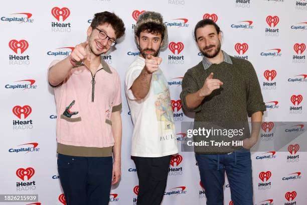 Ryan Met, Jack Met, and Adam Met of AJR attend the 2023 KIIS FM iHeartRadio Jingle Ball at The Kia Forum on December 01, 2023 in Inglewood,...