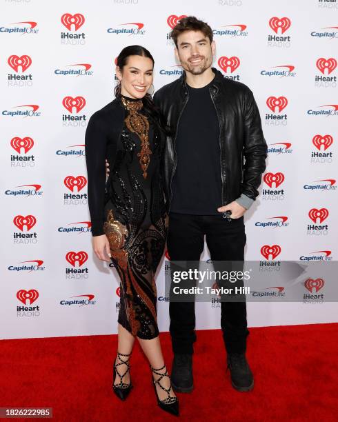 Ashley Iaconetti and Jared Haibon attend the 2023 KIIS FM iHeartRadio Jingle Ball at The Kia Forum on December 01, 2023 in Inglewood, California.