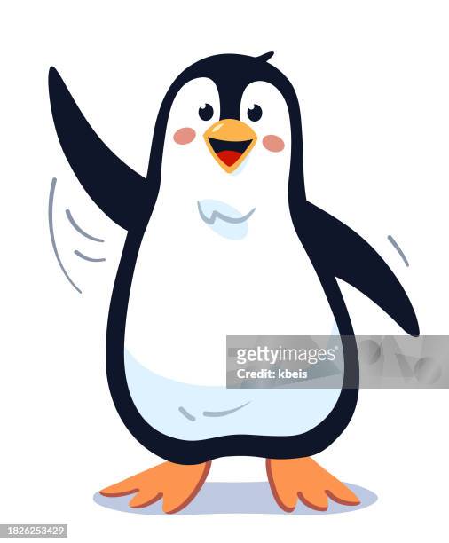 happy penguin - penguin stock illustrations
