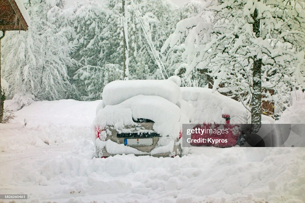 Snow Covered Car