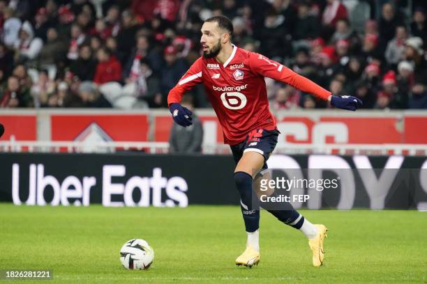Nabil BENTALEB of Lille during the Ligue 1 Uber Eats match between Lille Olympique Sporting Club and Football Club de Metz at Stade Pierre Mauroy on...