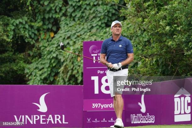 Scott Hend of Australia in action on Day Three of the Vinpearl DIC Legends Vietnam at Vinpearl Resort Nha Trang on December 02, 2023 in Nha Trang,...