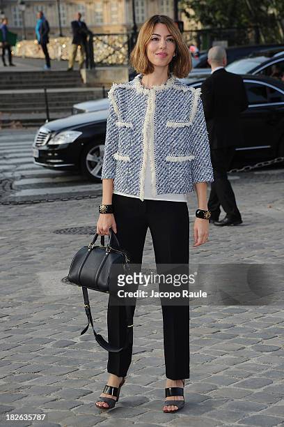 Sofia Coppola arrives at Louis Vuitton Fashion Show during Paris Fashion Week Womenswear SS14 - Day 9 on October 2, 2013 in Paris, France.