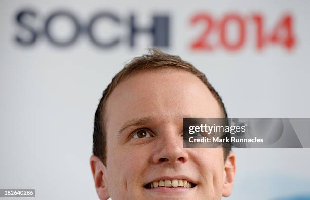 Michael Goodfellow during a press conference to announce he has been selected for the Team GB Curling team for the Sochi 2014 Winter Olympic Games at...