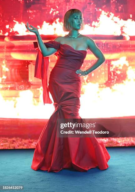 Melissa Leong attends the NGV Gala 2023 at the National Gallery of Victoria on December 02, 2023 in Melbourne, Australia.