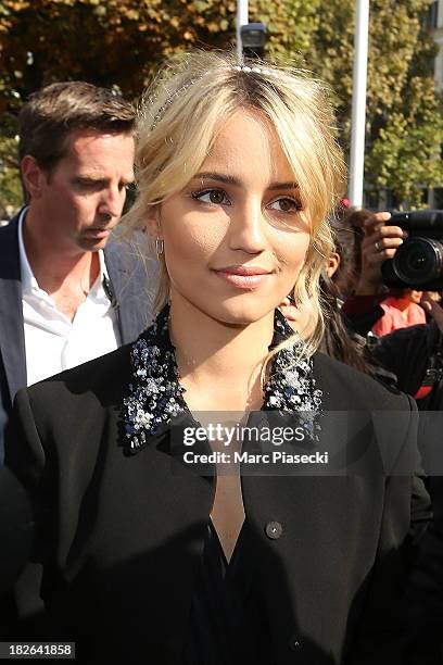 Dianna Agron attends the Miu Miu show as part of the Paris Fashion Week Womenswear Spring/Summer 2014 on October 2, 2013 in Paris, France.