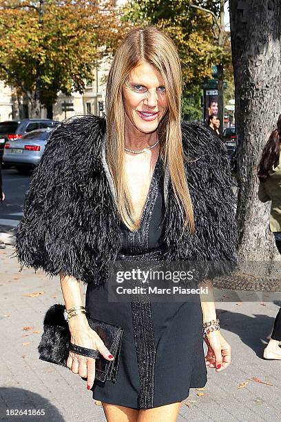 Anna Dello Russo attends the Miu Miu show as part of the Paris Fashion Week Womenswear Spring/Summer 2014 on October 2, 2013 in Paris, France.