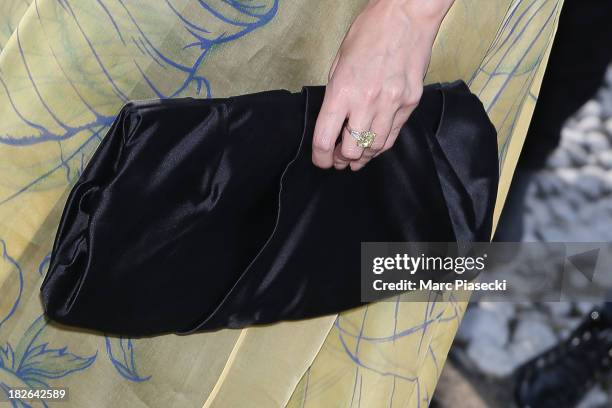 Ulyana Sergeenko attends the Miu Miu show as part of the Paris Fashion Week Womenswear Spring/Summer 2014 on October 2, 2013 in Paris, France.