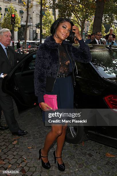 Gabrielle Union attends the Miu Miu show as part of the Paris Fashion Week Womenswear Spring/Summer 2014 on October 2, 2013 in Paris, France.