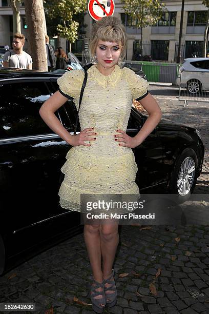 Imogen Poots attends the Miu Miu show as part of the Paris Fashion Week Womenswear Spring/Summer 2014 on October 2, 2013 in Paris, France.