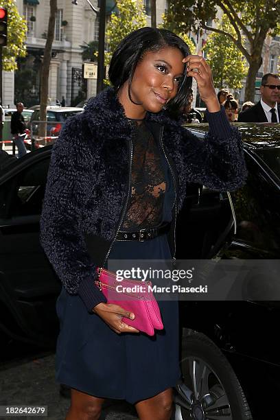 Gabrielle Union attends the Miu Miu show as part of the Paris Fashion Week Womenswear Spring/Summer 2014 on October 2, 2013 in Paris, France.