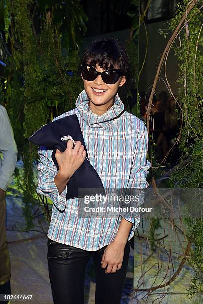 Chen Ran attends the Moncler Gamme Rouge show as part of the Paris Fashion Week Womenswear Spring/Summer 2014 on October 2, 2013 in Paris, France.