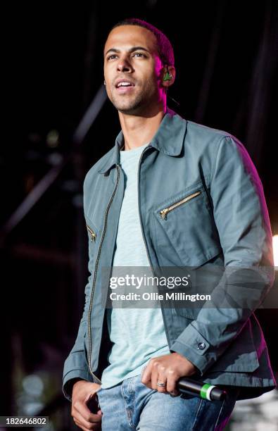 Marvin Humes of JLS performs on stage on Day 2 of Fusion Festival 2013 at Cofton Park on September 1, 2013 in Birmingham, England.