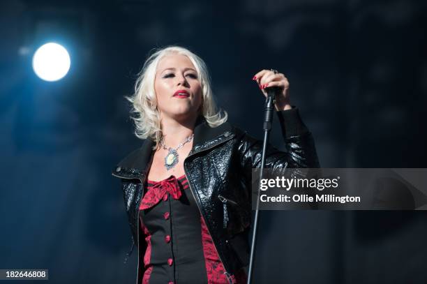 Amelia Lilly performs on stage on Day 2 of Fusion Festival 2013 at Cofton Park on September 1, 2013 in Birmingham, England.