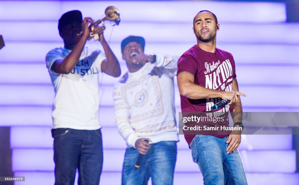 Unity Concert Performance Rudimental perform live on stage at the Unity concert in memory of ...