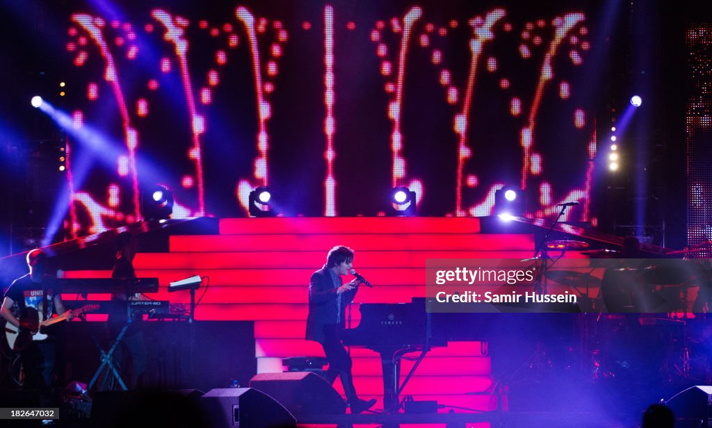 Unity Concert Performance Jamie Cullum performs live on stage at the Unity concert in memory of ...