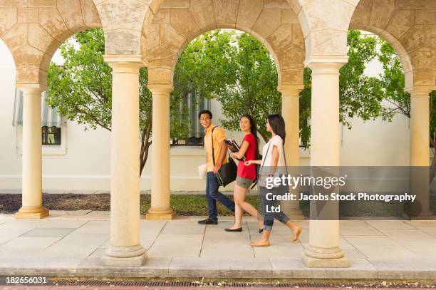 students walking on campus - university of western australia stock pictures, royalty-free photos & images