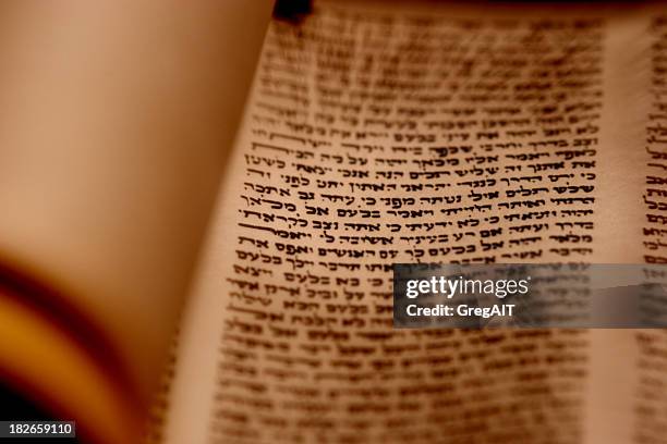 torah scroll closeup - hebrew bible stock pictures, royalty-free photos & images