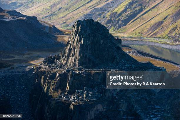 dinorwig quarry, llanberis, snowdonia national park, north wales - dinorwic quarry stock pictures, royalty-free photos & images