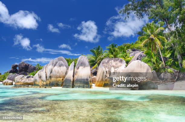 anse source d'argent beach, seychelles - seychelles stock pictures, royalty-free photos & images