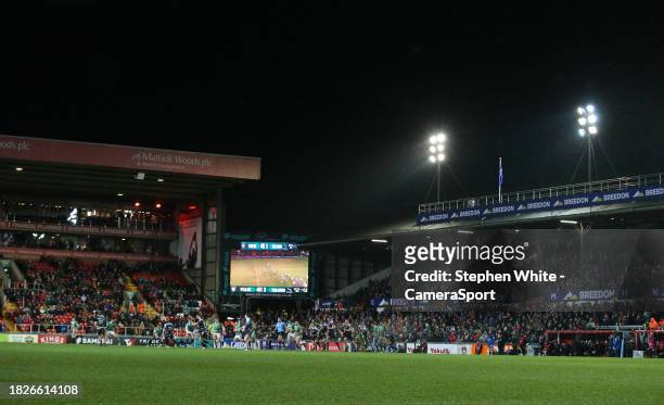 General view of Mattioli Woods Welford Road Stadium, home of Leicester Tigers during the Gallagher Premiership Rugby match between Leicester Tigers...
