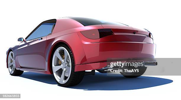 coche deportivo rojo - parachoques fotografías e imágenes de stock