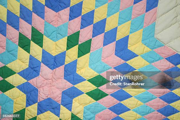 quilt pattern 1 - quilt stock pictures, royalty-free photos & images