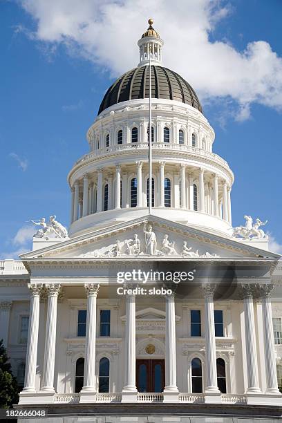 california capitol one front - california capitol stock pictures, royalty-free photos & images