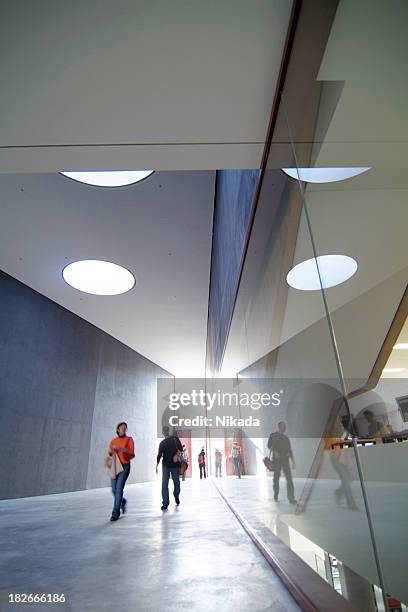 futuristic building - floor walk business stock pictures, royalty-free photos & images