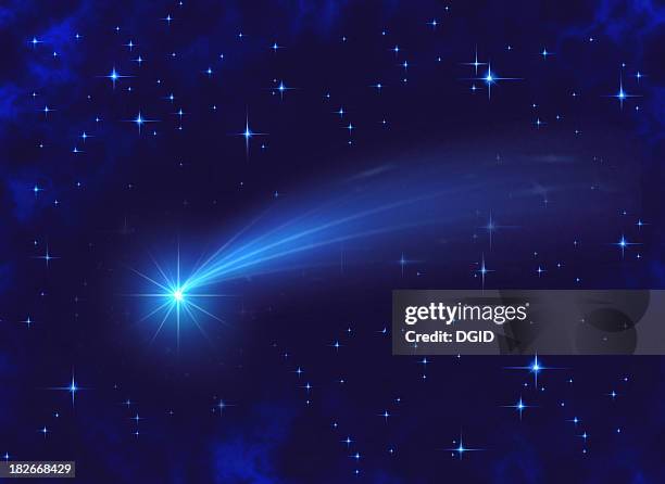 tiro brillanti stelle di notte - stelle cadenti foto e immagini stock