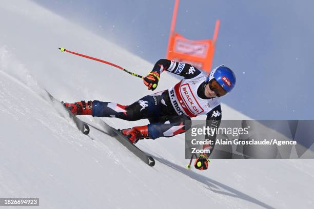 Mikaela Shiffrin of Team United States during the Audi FIS Alpine Ski World Cup Women's Downhill Training on December 6, 2023 in St Moritz,...