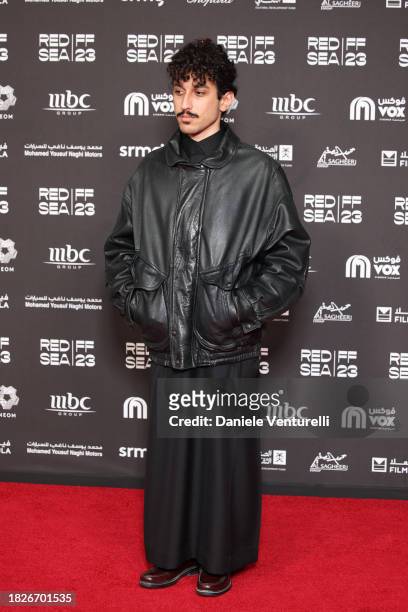 Meshal Aljaser attends the red carpet for "Naga" during the Red Sea International Film Festival 2023 at the The Ritz-Carlton Jeddah on December 02,...