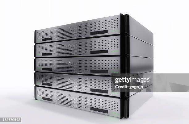servers rack - gestapelde stenen stockfoto's en -beelden