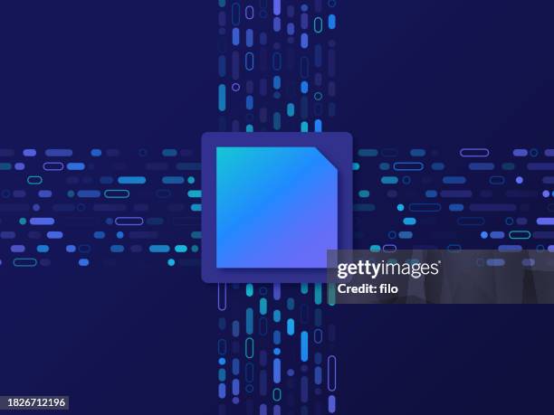 stockillustraties, clipart, cartoons en iconen met circuit board cpu ai computer technology design background - large language model
