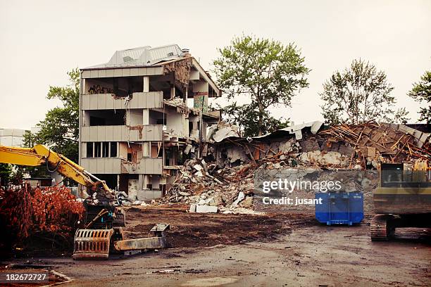 collapsed building ii - war torn stock pictures, royalty-free photos & images