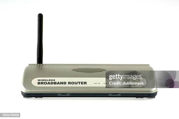 breitband-router - antenne freisteller stock-fotos und bilder