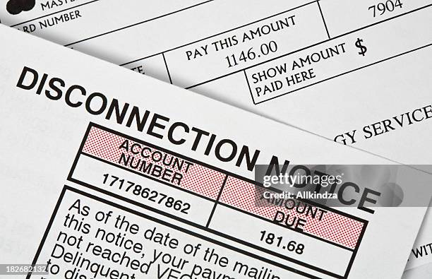 disconnection notice - past due stock pictures, royalty-free photos & images